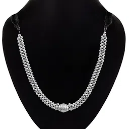 UNIVERSITY TRENDZ Silver-Plated Kolhapuri Hasli Necklace image 3