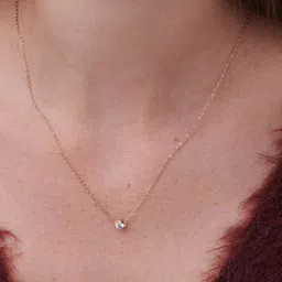 PALMONAS 18 KT Gold-Plated Circle With Stone Necklace image 5