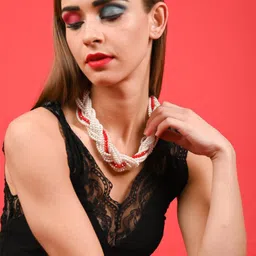 ODETTE Beaded Layered Necklace-picture-12