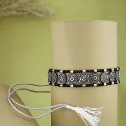 ATIBELLE Silver-Plated Beaded Brass Choker-image-28