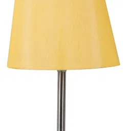 White Fabric Shade Table Lamp With White Base By Foziq image 5