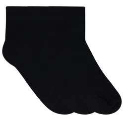 N2S NEXT2SKIN Women Pack Of 3 Black Solid Combed Cotton Above Ankle-Length Socks-image-38