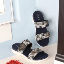 ELLE Printed Open Toe Comfort Heels-picture-14