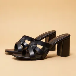 ERIDANI Women Block Heel Peep Toes with Buckles-image-17