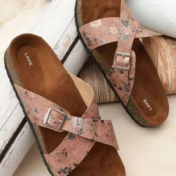 Lavie Printed Open Toe Flats-picture-11