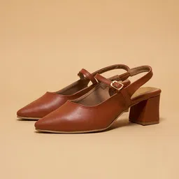 ERIDANI Women Pointed Toe Block Heel Mules-picture-0