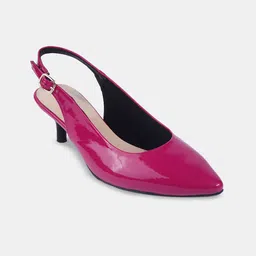 LEMON & PEPPER Pointed Toe Kitten Heeled Pumps image 5