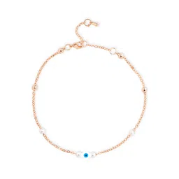 MINUTIAE Rose Gold-Plated Crystals Anklet image 2