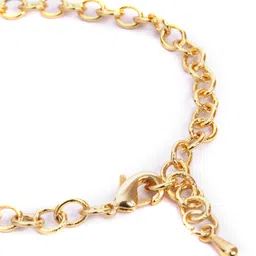 MINUTIAE Women Gold Toned & Blue Charm Anklet image 4