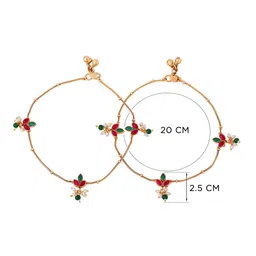 Yellow Chimes Gold-Plated Anklet image 5