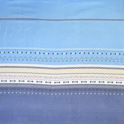 mafatlal Blue Stripes 210 TC Cotton Blend King Sized Bed Sheets with 2 Pillow Covers image 3