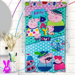 athom living Peppa Pig Day Out Multicolor 350 GSM Cotton Kids Towels-picture-48