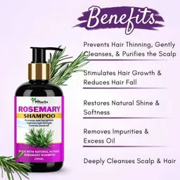 the 99 herbs company Rosemary Shampoo 200ml for Hair Growth & Scalp Nourishment image 2