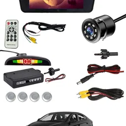 abjd Universal Black 7inch BT Screen/Reavers Parking Camera/Silver Sensor For Car-87 Multicolor LCD-picture-23