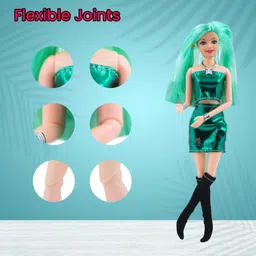 khyali Beautiful Dazzling Doll Combo with Moveable Arms, Legs, Elbow & Knee for Girl|29 image 2