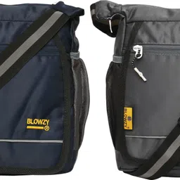 Blue, Grey Men Sling Bag College crossbody Travel Unisex Office Business Messenger Bag-image-1