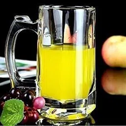 priza enterprise Funky Stylish Transparent Beer Mug Glass with Premium Handle-500 ml (Set of 1) Glass Beer Glass image 3