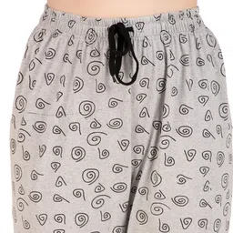 kiba retail Women Printed Grey Track Pants image 3