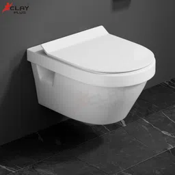 clayplus Preimum Grade Ceramic's Wallmounted Western Commode Western Commode image 1