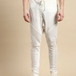Men'S Solid Off-White Colour Art Silk Pyjamas From Sanwara Men Pyjama image 2