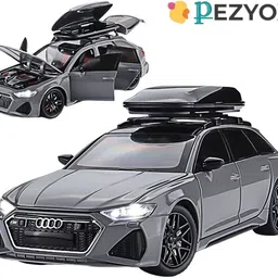 pezyox 1:24 scale Audi RS6 diecast toy car pull back car with light & sound for kids-picture-15