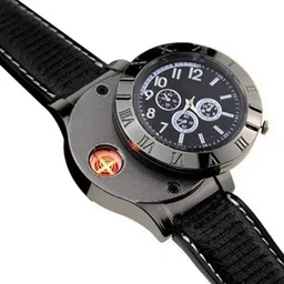 Foxne Point Cigarette Lighter Watch, USB Rechargeable Sporty Wristwatch Stylish Cigarette Lighter Watch, Multifunctional USB Rechargeable Wristwatch Stylish Cigarette Lighter image 3