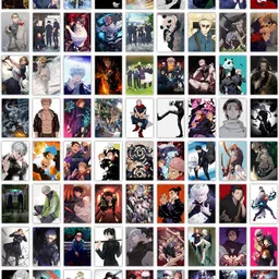 printnet Pack of 72 Jujutsu Kaisen Anime Wall Collage Kit Posters | Posters for Wall Decoration | Wall Art For Bedroom, Office, Living room, Dorm room Photographic Paper-picture-15