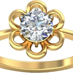 avsar AVR588YB 14kt Cubic Zirconia Yellow Gold ring-image-9