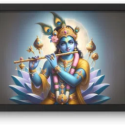 Beautiful Radha Krishna Wall Painting for Home Decoration for Living Room Digital Reprint 12 inch x 9 inch Painting-image-91