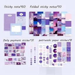 sarang 346pcs Journal Supplies Kit Vintage Scrapbook Stickers Pack for Creative Decor Theme, Scrapbook Kit image 3