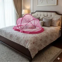 ya enterprise Baby mosquito net crib pink HDPE - High Density Poly Ethylene Washable Infants Mosquito Net-picture-10