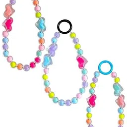 tera13 Mobile Bracelet Chain Heart Beads Charm, Keychain Phone Wrist Bracelet Purse Cordless Anti-Static Wrist Strap image 2