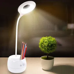 idoleshop Desk Light with 3 Shades Touch Control Light Advanced Pen and Mobile Holder Rechargeable LED Desk Lamp Children Eye Protection Student Study Reading Dimmer Study Lamp-picture-22