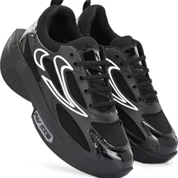 dartkick Trendy Men's Black & Blue Sneakers for Casual Wear Party Wear For Men image 3