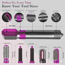 SmartTech Traders 5 in 1 Hot Air Styler Hair Dryer Comb Multifunctional Styling Tool Hair Dryer Styler Hair Styler image 3