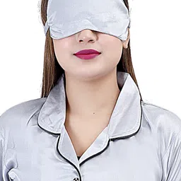 clothus Women Night Suit Set Grey Solid image 4