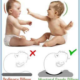 girdhar Microfibre Baby Pillow Pack of 1 Animals Baby Mustard pillow for Newborn headshaping image 5