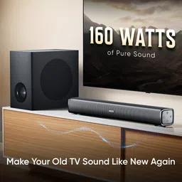 Mivi Fort H160 Soundbar, 160 Watts, 2.1 Channel, Multi-Input and EQ Modes, BT v5.1 160 W Bluetooth Soundbar image 3