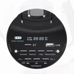 adiohub Megaphone with Siren Bullhorn 50 Watt Bullhorn Speaker with Microphone Outdoor PA System image 2