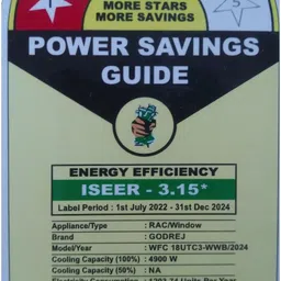 godrej 2024 Model 1.5 Ton 3 Star Window AC- White image 2
