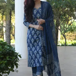 klosia Women Viscose Rayon Kurta Pant Dupatta Set-picture-13