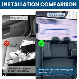 gustave Car Seat Headrest Hooks Heavy Duty Back Hanger for Bags and Groceries Car Single Pocket image 4