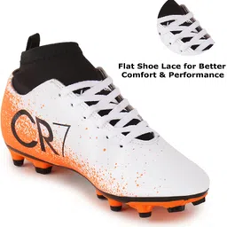 axpro CR7 Ronaldo White Ankle Synthetic TPU Studs Football Shoes For Men image 2