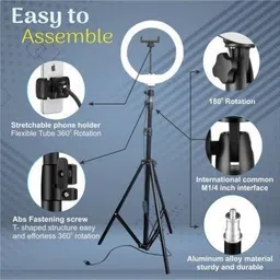 ZOPHORUS Big Selfie ringlight long tripod stand for Studio Video tablet PC tiktok likee Flash image 4