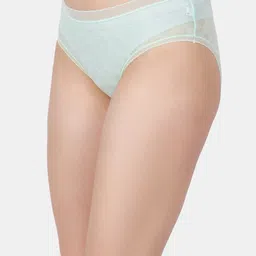 Amour Secret Pack Of 3 Self Design Leak-Proof Hipster Briefs P205N Blk-Grn-Skn image 5