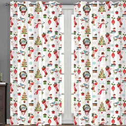 sjv 154 cm (5 ft) Window Polyester Room Darkening Curtain Single Curtain-picture-25