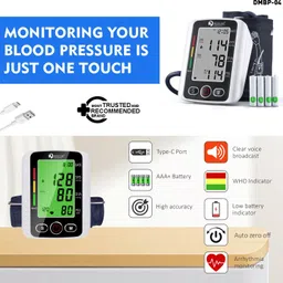 D MEDICARE DMBP04 Fully Automatic Digital BP Monitor |Accurate Reading with Voice Assistance Bp Monitor image 3