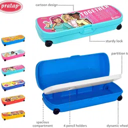 pratap Skate Box (Barbie) Barbie Art Polypropylene Pencil Box image 3