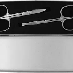 hezon New Beard Mustache Eyebrow Trimmer Stainless Steel Set with Storage Box Scissors-picture-12