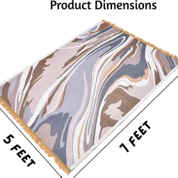 flipkart smartbuy Brown Polyester Carpet image 2